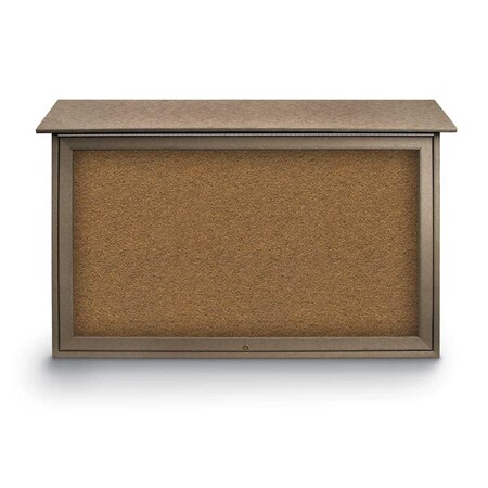 United Visual Products Indoor Enclosed Combo Board, 42"x32", Satin Frame/Green & Keylime UVCB4232-GREEN-KEYLIME